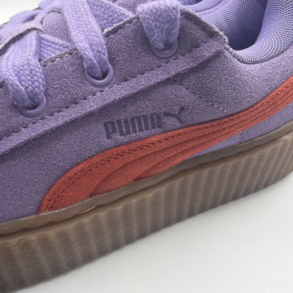 Puma Fenty By Rihanna Creeper Purple, Suede Red Gum‎ Sole Woman's 7